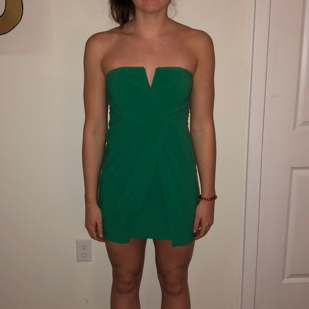 Green Strapless Dress